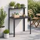 vidaXL Ültetőasztal 60 x 50 x 104 cm Porszórt acél Fekete