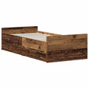 vidaXL Ágykeret Antik Fa 100 x 200 cm Szerelt Fa