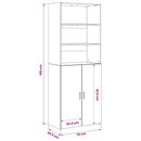 vidaXL Magasfiú Antik Fa 70 x 42,5 x 185 cm Szerelt Fa
