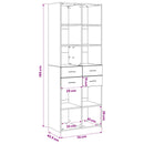 vidaXL Könyvszekrény Antik fa 30 x 42.4 x 185.2 cm