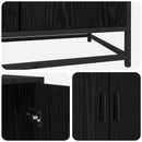 vidaXL Széf Fekete Tölgy 134 x 35 x 76 cm Szerelt Fa