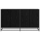 vidaXL Széf Fekete Tölgy 134 x 35 x 76 cm Szerelt Fa