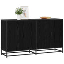 vidaXL Széf Fekete Tölgy 134 x 35 x 76 cm Szerelt Fa