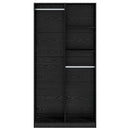vidaXL Ruhásszekrény polcokkal Fekete tölgy 100 x 50 x 200 cm Faanyag