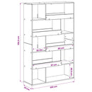 vidaXL Könyvespolc Fekete tölgy 100 x 33 x 156,5 cm Faanyag