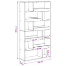 vidaXL Könyvespolc Fekete tölgy 100 x 33 x 156,5 cm Faanyag