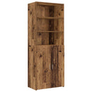 vidaXL Polcos tárolószekrény Antik Fa 70 x 42,5 x 225 cm Szerelt Fa
