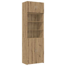 vidaXL Polcos tárolószekrény Kézműves Tölgy 70 x 42,5 x 225 cm