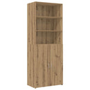 vidaXL Polcos tárolószekrény Kézműves Tölgy 70 x 42,5 x 225 cm