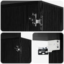vidaXL Polcos tárolószekrény Fekete Tölgy 70 x 42,5 x 225 cm