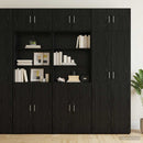 vidaXL Polcos tárolószekrény Fekete Tölgy 70 x 42,5 x 225 cm