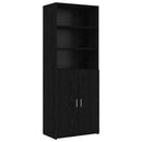 vidaXL Polcos tárolószekrény Fekete Tölgy 70 x 42,5 x 225 cm