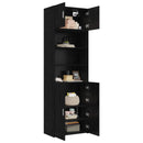 vidaXL Polcos tárolószekrény Fekete Tölgy 70 x 42,5 x 225 cm