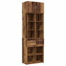 vidaXL Polcos tárolószekrény Antik Fa 70 x 42,5 x 225 cm Szerelt Fa