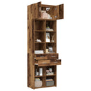 vidaXL Polcos tárolószekrény Antik Fa 70 x 42,5 x 225 cm Szerelt Fa