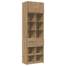 vidaXL Polcos tárolószekrény Kézműves Tölgy 70 x 42,5 x 225 cm