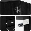 vidaXL Polcos tárolószekrény Fekete Tölgy 70 x 42,5 x 225 cm