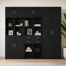 vidaXL Polcos tárolószekrény Fekete Tölgy 70 x 42,5 x 225 cm