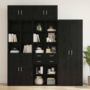vidaXL Polcos tárolószekrény Fekete Tölgy 70 x 42,5 x 225 cm