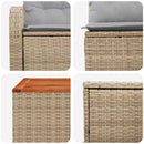 vidaXL Kanapé Szett 6 db Beige és Világosszürke Poli rattan és acél