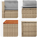 vidaXL Kanapé Szett 6 db Beige és Világosszürke Poli rattan és acél