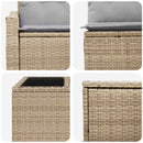 vidaXL Kanapé Szett 6 db Beige és Világosszürke Poli rattan és acél