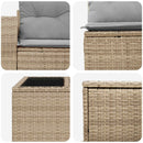 vidaXL Kanapé Szett 6 db Beige és Világosszürke Poli rattan és acél