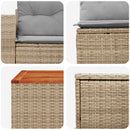 vidaXL Kanapé Szett 6 db Beige és Világosszürke Poli rattan és acél