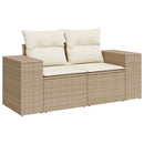 vidaXL Kanapé Szett 6 db Beige és Krémszínű Poli rattan és acél
