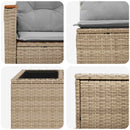 vidaXL Kanapé Szett 6 db Beige és Világosszürke Poli rattan és acél