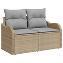 vidaXL Kanapé Szett 5 db Beige és Világosszürke Poli rattan és acél