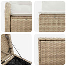 vidaXL Kanapé Szett 5 db Beige és Krémszínű Poli rattan és acél