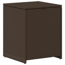 vidaXL Kanapé Szett 5 db Barna és Krémfehér Poli rattan és acél