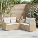 vidaXL Kanapé Szett 5 db Beige és Krémszínű Poli rattan és acél