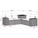 vidaXL Kanapé Szett 5 db Szürke és sötétkék 200 x 200 x 85 cm