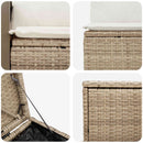 vidaXL Kanapé Szett 5 db Beige és Krémszínű Poli rattan és acél