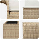 vidaXL Kanapé Szett 8 db Beige és Krémszínű Poli rattan és acél