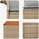 vidaXL Kanapé Szett 8 db Beige és Világosszürke Poli rattan és acél