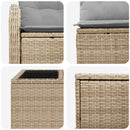 vidaXL Kanapé Szett 8 db Beige és Világosszürke Poli rattan és acél