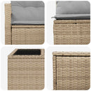 vidaXL Kanapé Szett 8 db Beige és Világosszürke Poli rattan és acél