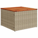 vidaXL Kanapé Szett 8 db Beige és Világosszürke Poli rattan és acél