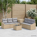 vidaXL Kanapé Szett 8 db Beige és Világosszürke Poli rattan és acél
