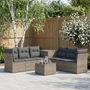 vidaXL Kanapé Szett 8 db Szürke és sötétszürke Poli rattan és acél