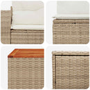 vidaXL Kanapé Szett 8 db Beige és Krémszínű Poli rattan és acél