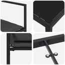 vidaXL Kert étkező szett 5 pcs Fekete és sötétszürke 80 x 80 x 73 cm
