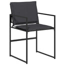 vidaXL Kert étkező szett 5 pcs Fekete és sötétszürke 80 x 80 x 73 cm