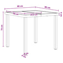 vidaXL Kert étkező szett 5 pcs Fekete és sötétszürke 80 x 80 x 73 cm