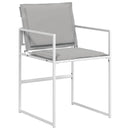 vidaXL Kert étkező szett 5 pcs Fehér és Világosszürke 80 x 80 x 73 cm