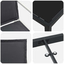 vidaXL Kert étkező szett 5 pcs Fehér és Antracitszürke 80 x 80 x 73 cm