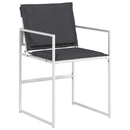 vidaXL Kert étkező szett 5 pcs Fehér és Antracitszürke 80 x 80 x 73 cm